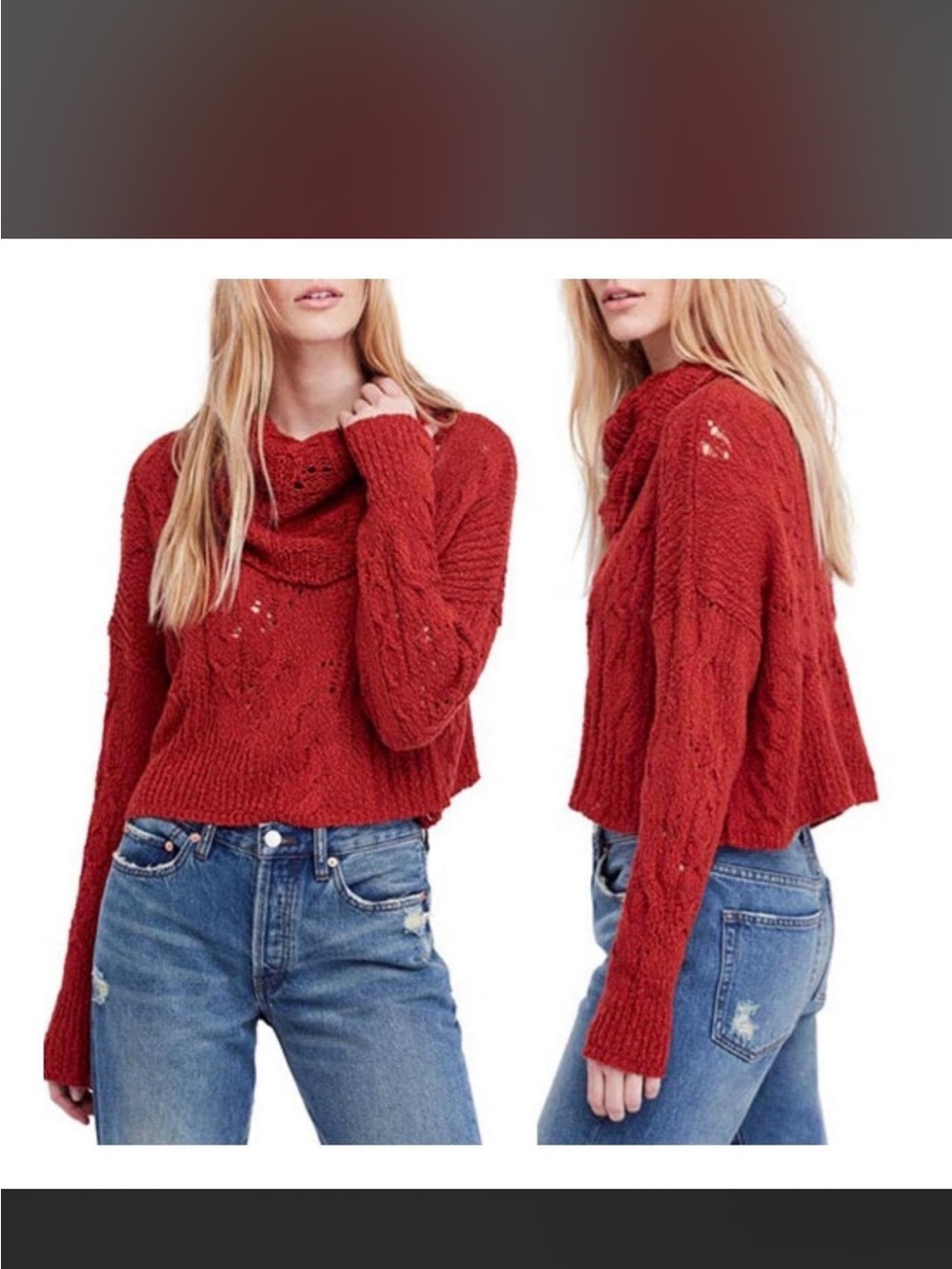 Free People Shades of Dawn Cowl Neck Sweater